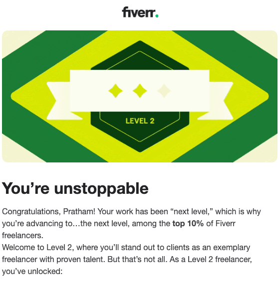 Fiverr Level 2 Seller